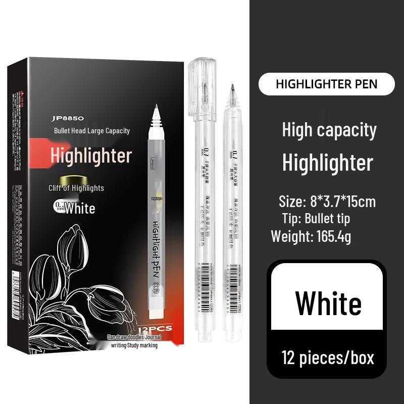 Extra Thick White Oil-Based Quick-Dry Waterproof Marker for Art Highlights & Outlining