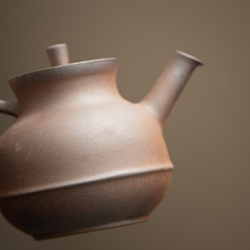 Original Mineral Rough Ceramic Teapot Handmade Wabi Sabi Style Old Rock Mud Chinese Retro Unglazed Single Pot Kung Fu Tea Set