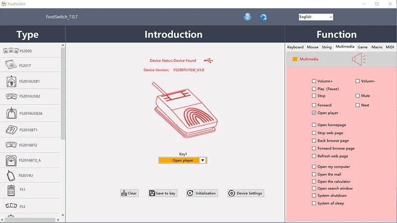 zmart USB Foot Pedal Control Switch PC Gamepad USB Keyboard Mouse Adapter for Computer Multimedia String Ultrasound Imaging Foot Switch Pedal