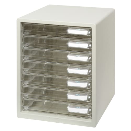 Plus Letter Case A4 Vertical Shallow 7 Tiers White 16-116 LC-107AC