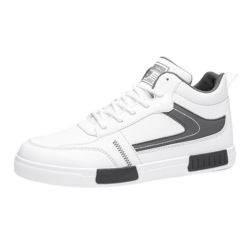 Large size 22 autumn new leather surface youth sports high top board shoes casual shoes