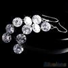 Orecchini da donna eleganti da sposa con 5 strass lunghi pendenti con nappe