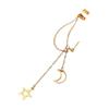 Korean temperament simple tassel star stud earrings ins personalized moon long chain earrings 2025 popular jewelry