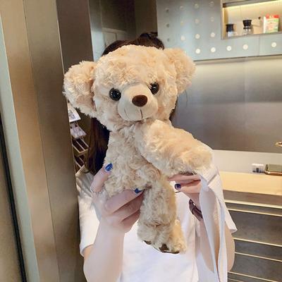Soft Sister Teddy Bear Ugly Cute Plush Bag, Cartoon Student Cute Personality Shoulder Messenger Bag Woman