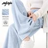 MJ STYLE Women's Plush Wide-Leg Towel Pants