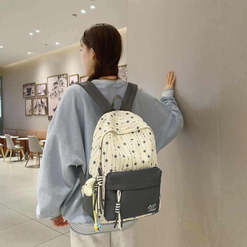 Rugzak met sterrenprint Dames Rugzak in College Stijl Schooltas Middelbare School