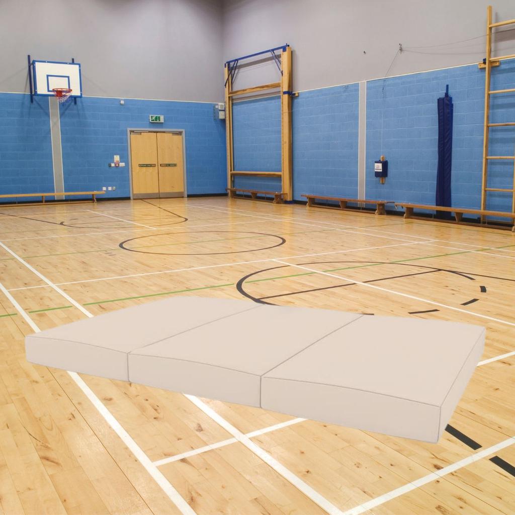 Gymnastic Mattress Kids 150x50x5 Cm Three-piece - Beige