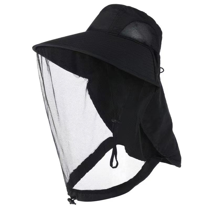 Outdoor Fishing Cap Anti Mosquito Insect Hat Fishing Hat Bug Mesh Head Net Face Protector Camping Hats Fishing Cap