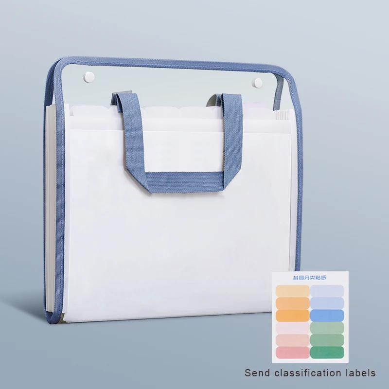 13-Layer A4 Expanding File Folder Organizer Multi-layer Filing Transparent For Documents Aesthetic Paper Work School Home