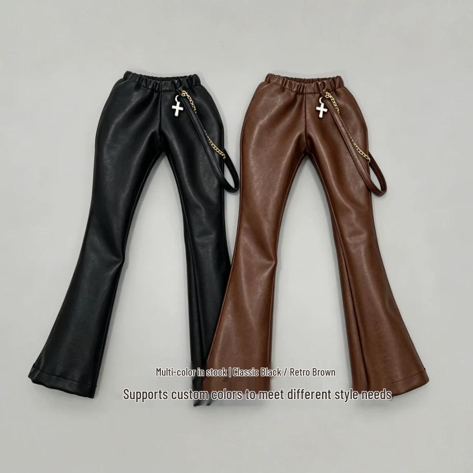 OB24 Blythe 1/6 Doll Outfit: Vintage Skinny Pants & Puff Sleeve Top
