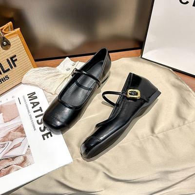 Invisible Inner Height Increase Small Fragrant Mary Jane Shoes Shallow Mouth Single Shoes Women's 2025 New Small Thick High Heels