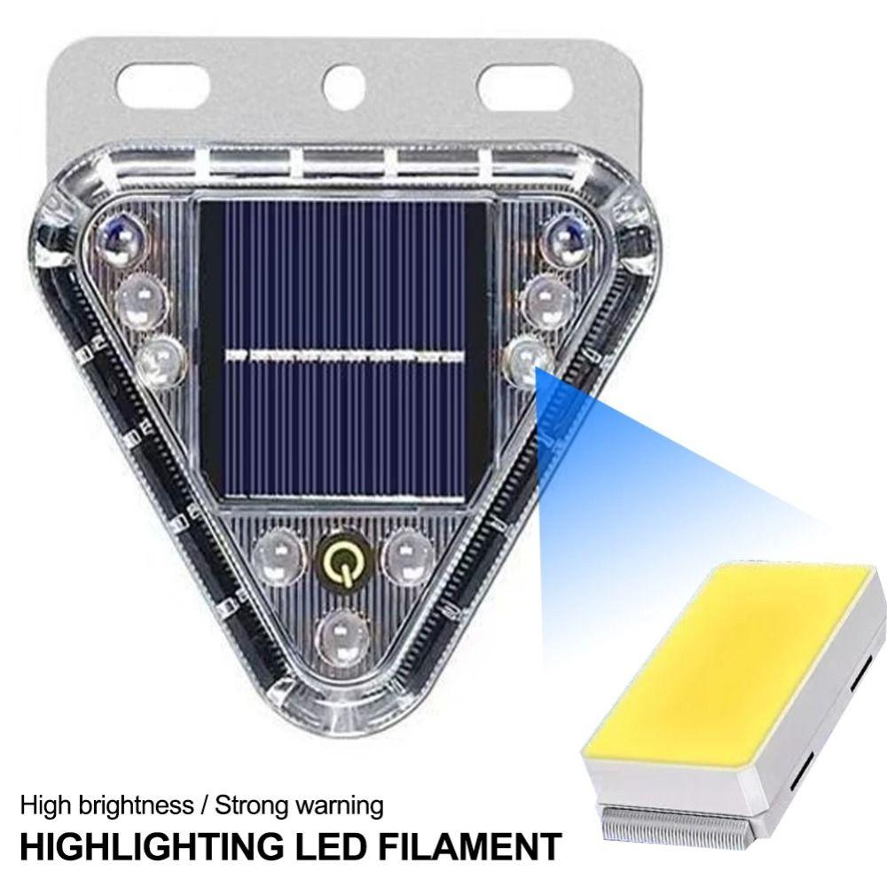 Multicolor LED Wireless Truck Lamp Solar Powered Strobe Flashing Triangle Lamp Motorcycle Use
