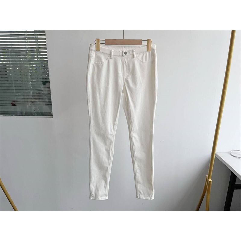 

Микродефект Весна и Лето Слим Модный Универсальный Деним Белый Минималистичные Повседневные Брюки K-style Ретро C8 White Random code