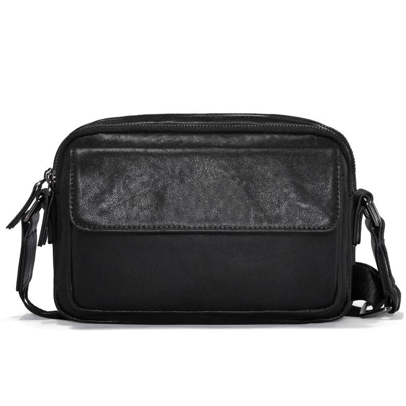 SCHWARZETIENNE Men s Genuine Leather Crossbody Bag