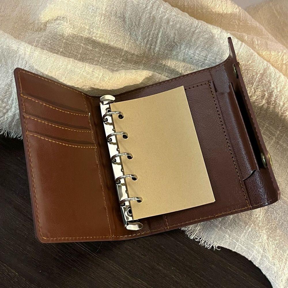 PU Leather Travel Journal Retro Brown Diary Book Multi Functional Notepad  Note Taking