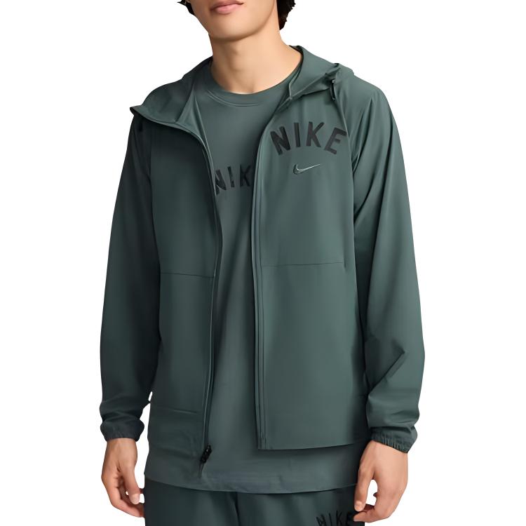 Nike Rpl Unlimited Swoosh Jacket Hooded Letter Long Sleeve Coat Men Jackets Green Black FZ1071-338