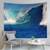 Blue Ocean Waves Tapestry Sea Sunset Scenery Tapestry Nature Art Tapestry Home Living Room Bedroom Wall Modern Art Tapestries
