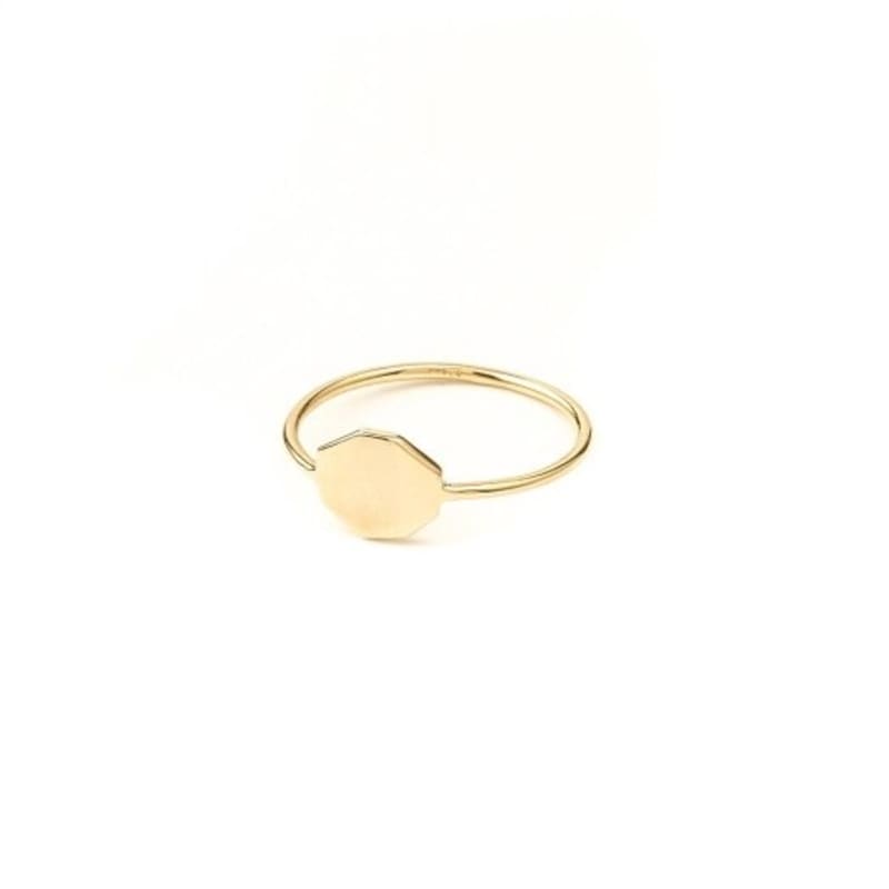 Felt&Son Small Heptagon Ring (14k Gold)