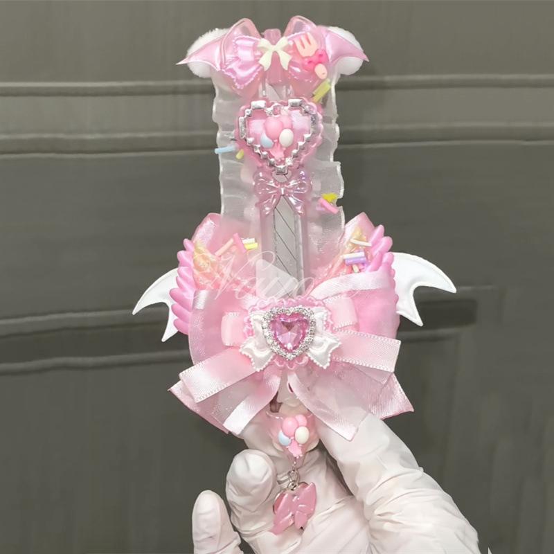 Doce Moda Rosa Estilete Asas Laço Coração Cortador de Caixa Papel Estudante Portátil Fofo Faca Criativa Cortador de Papel Presentes