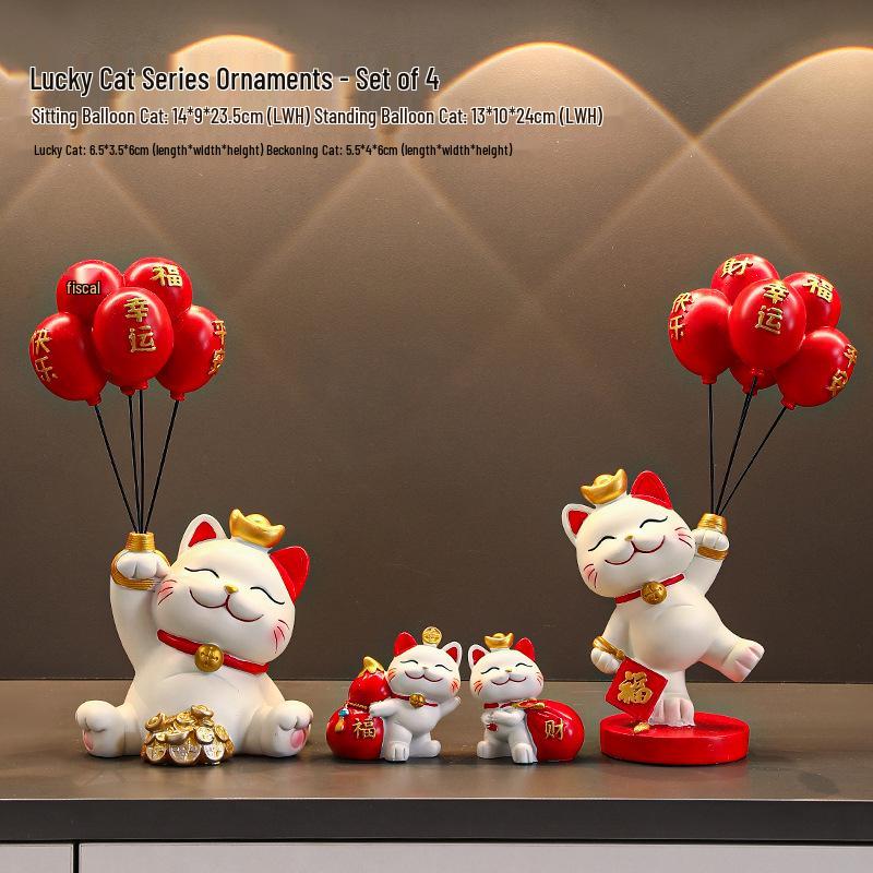 Cat Figurine - Perfect for Home Entry, Living Room, Wine Cabinet, or Shoe Cabinet Decoration; Ideal Housewarming Gift