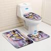 Christmas Bathroom Floor Mat Toilet Three-Piece Set