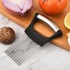 Stainless Steel Onion Cutter Holder Food Slicers Assistant Tomato Onion Slicer Holder Vegetables Cutting Fork Kitchen Gadgets