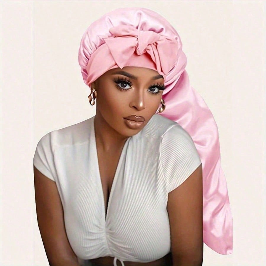 Silk Sleep Bonnets For Women, 1PC Satin Night Cap Soft Elastic Band Silk Bonnets For Sleeping Silk Bonnet Satin Bonnet