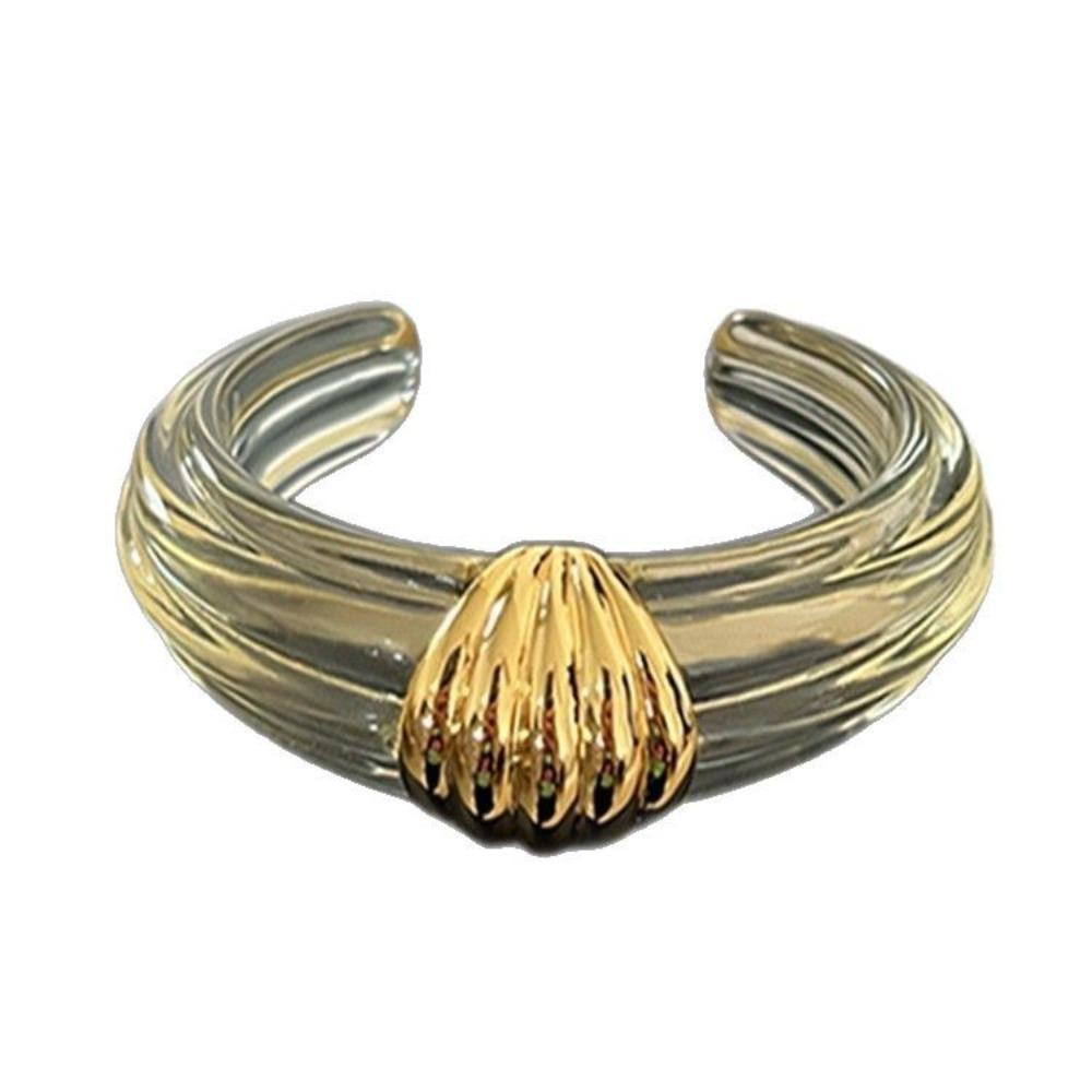 Европейский и американский французский нишевый прозрачный акриловый текстурный ретро персонализированный браслет Браслет