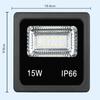 15W Intelligent Bluetooth LED Flood Light APP Controls Outdoor Courtyard Lighting Lamp Dimmable RGB Floodlight