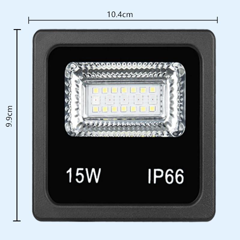 15W Intelligent Bluetooth LED Flood Light APP Controls Outdoor Courtyard Lighting Lamp Dimmable RGB Floodlight
