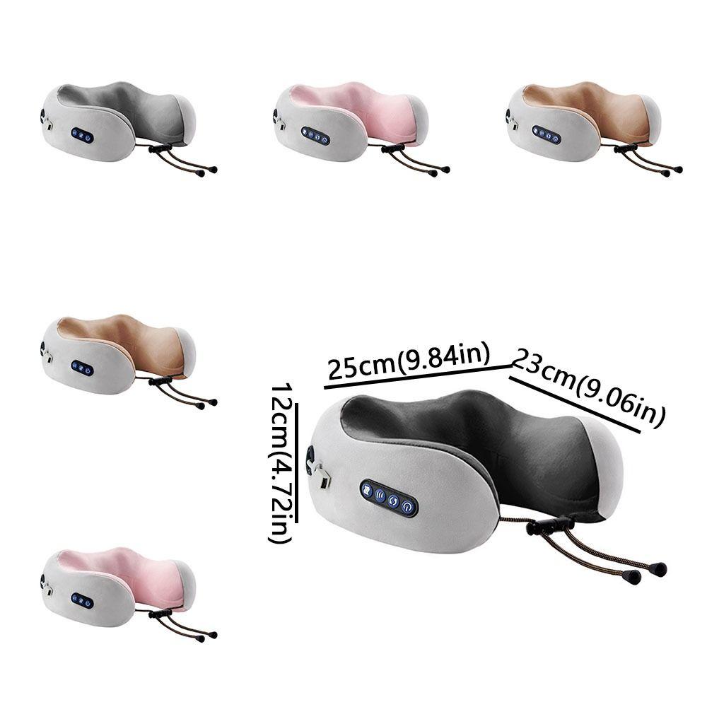 Heating Function Electric Neck Massager Vibration Massage Kneading Massage Pillow  Car Travel