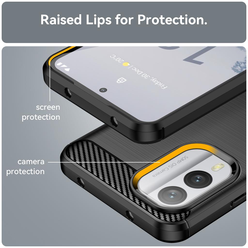 Carbon Fiber Texture TPU Case for Nokia X30 X100 XR20 X10 X20 Shockproof Protective Cover Funda Coque