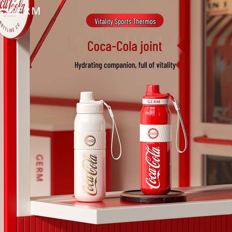 Gemmei Coca-Cola 316 Stainless Steel Insulated Sports Straw Bottle