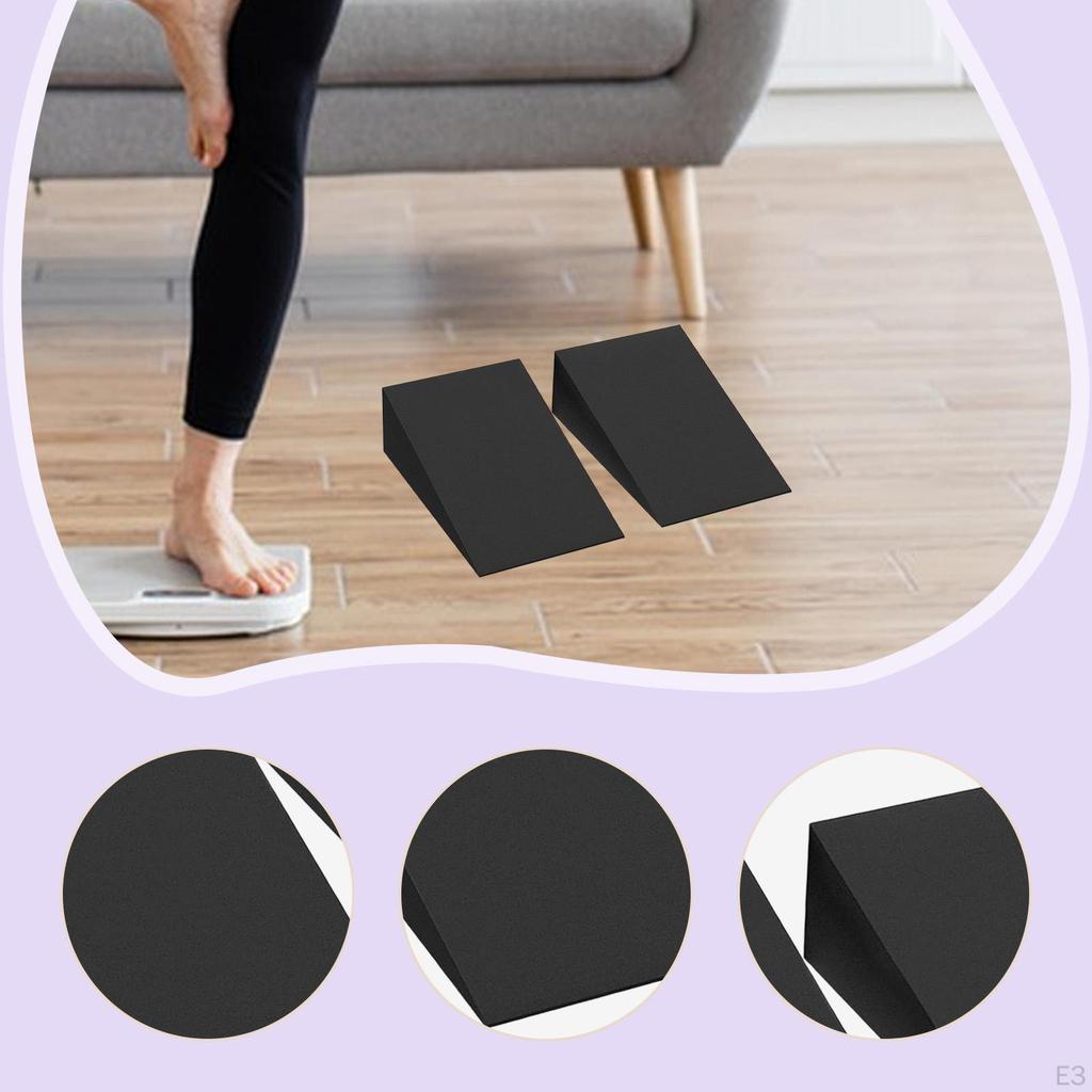 2 Pieces Squat Wedge Blocks Foam Wedge, Anti Slip, Incline Boards Calf Stretching for Yoga Heel