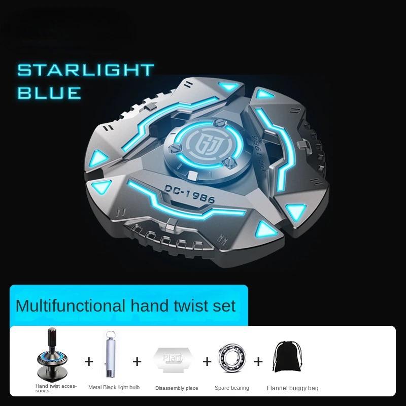 Fidget Spinner Kovový Svítící Dlouhá Doba Rotace Multifunkční Ruční Kroucení Hračka pro Úlevu od Stresu pro Dospělé Gyroskop ATOM