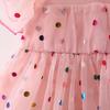 Summer New Year-old Girl Baby Wave Point Fluffy Mesh Skirt Baby Girl Flying Sleeve Princess Skirt Fairy Girl Skirt