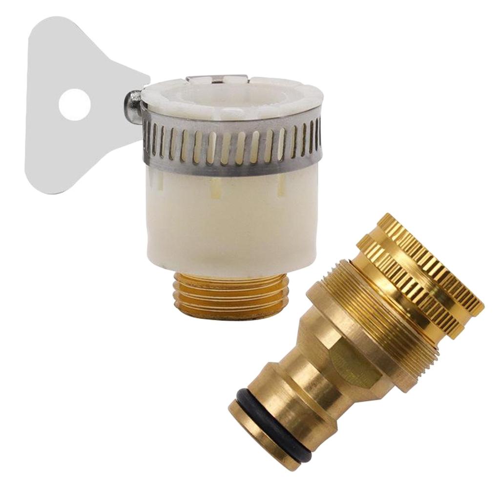 Threaded Garden Water Pipe Adaptor Fitting Universal Hose Tap Kitchen Adapters Faucet Brass Hose Tap Connector