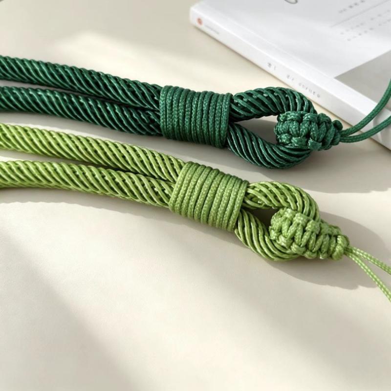 Mobile Phone Lanyard Short Wrist Rope Reinforced Color Matching Hand-Woven Pendant Female Male Accessories Anti-Loss Lanyard.