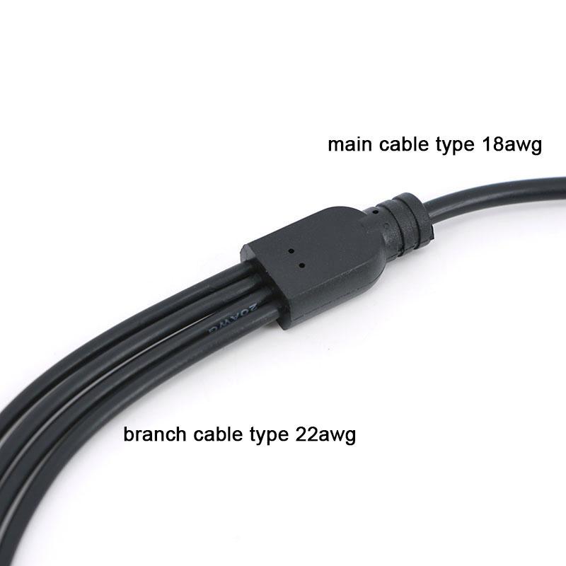 70cm DC 1 Female To 4 Male Splitter Connector Extend Cable 12V Power Supply Adapter 5.5*2.1mm for Camera Strip Accessories 0.7m