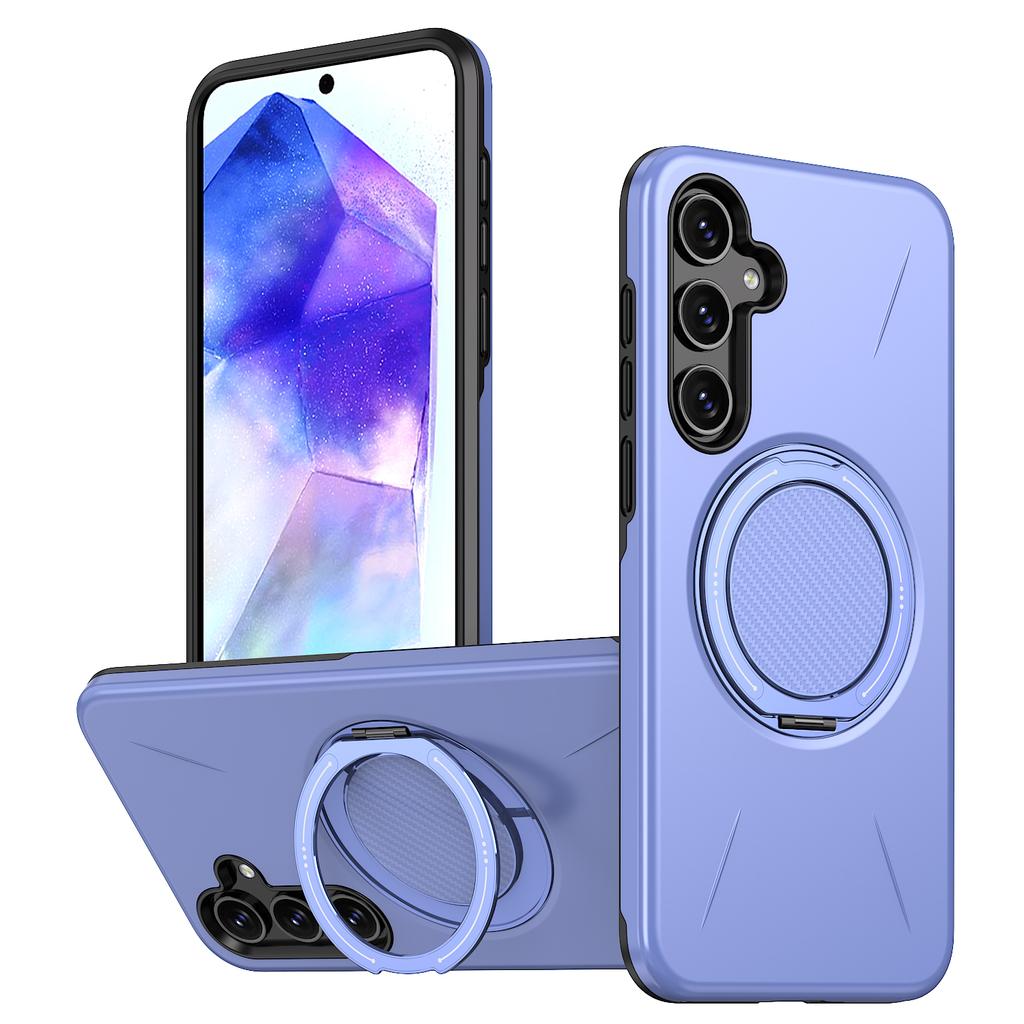 Rotating Folding Magnetic Stand Phone Case For Samsung Galaxy A55 A16 A56 A36 A26 A14 A15 A35 A17 5G Dual Layer Shockproof Cover