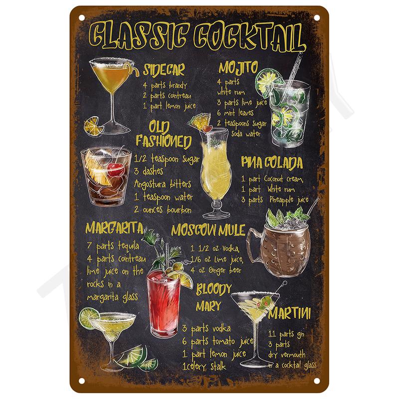 Metal Signs Vintage Metal Plates Posters Retro Wall Art Bar Accessories Mancave Tin Sign Room Luxury Home Decor Item Decorations