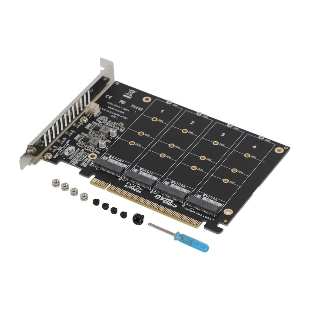 PCI-E Signal Split Array Card PH44 X16 NVME 4 Disk Array Card Support M.2 SSD
