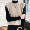 Women's Cashmere Vest Qinghe Cashmere 30% Cashmere 70% Wool Autumn and Winter Cashmere Vest Soft and Warm