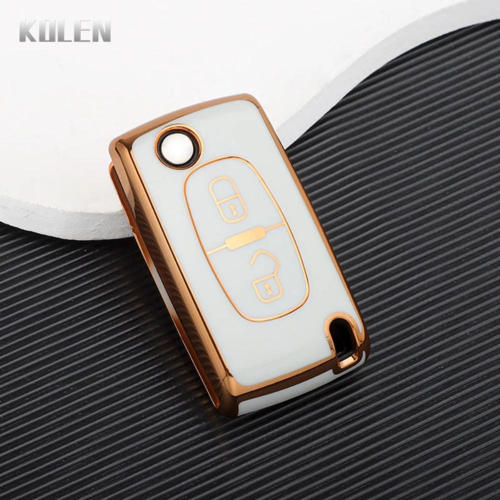TPU Auto Fernbedienung Schlüsselhülle Abdeckung Schale für Peugeot 107 207 307 308 407 607 3008 5008 für Citroen Xsara Picasso C5 C6 C8 Keyless