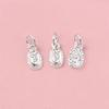 S999 Sterling Silver Hammered Fortune Pendant for DIY Crystal Bracelet/Necklace Accessories