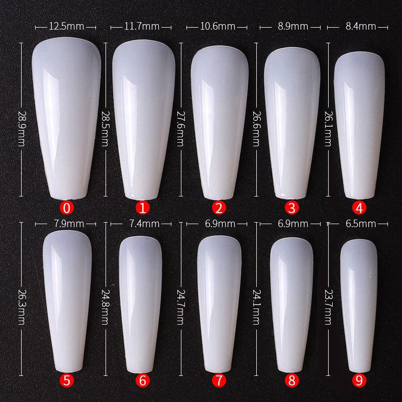 

Nail Art Ballet Nail Max Super Long Flathead Ballet False Nail Traceless Nail 500 патчів