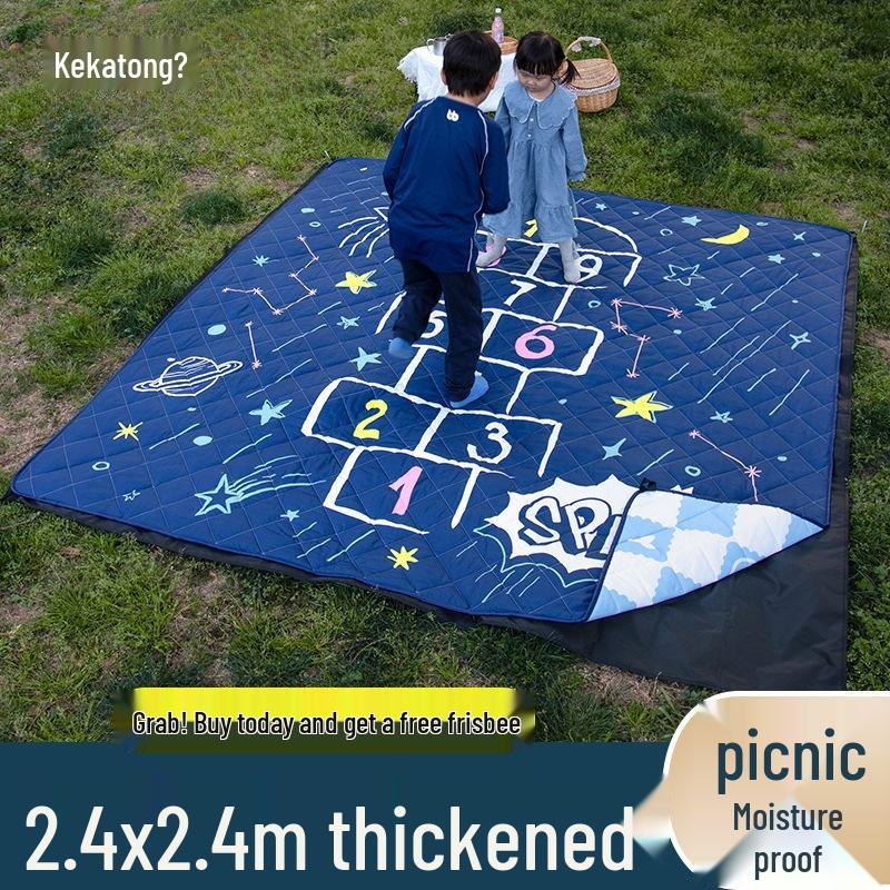 Moisture-Proof Picnic & Camping Mat: Thick, Waterproof, Machine-Washable Tent Ground Cover (240×240, 2.4M)