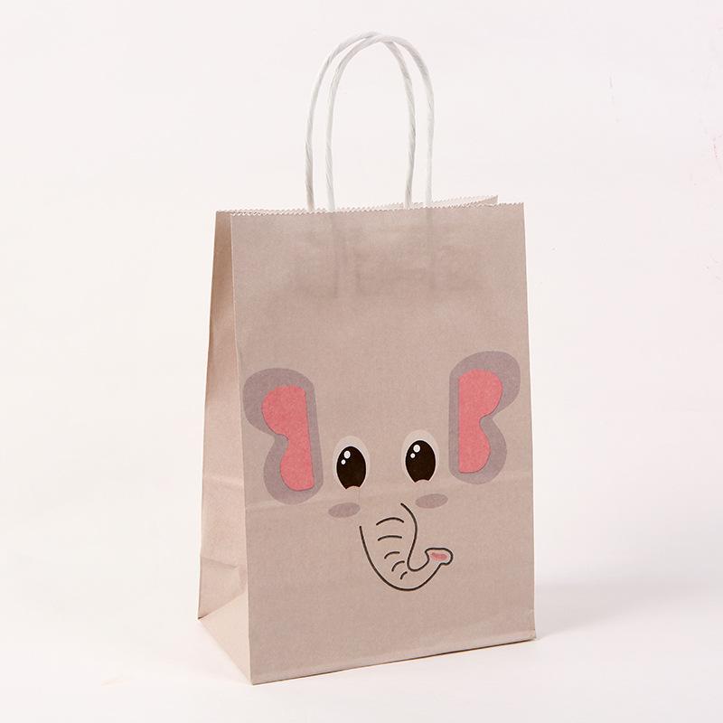 6 Stück Dschungel Safari Tiere Papier Geschenktüten Dschungel Thema Geburtstagsfeier Deko Süßigkeiten Kekse Verpackungsbox Kinder Babyparty Zubehör