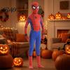 Character Fancy Dress Spider Hero Full Bodysuit with Mask, Coverage Zentai Costume for Spiderman Theme Suit Kids Adults, Stretchy Cosplay Outfit