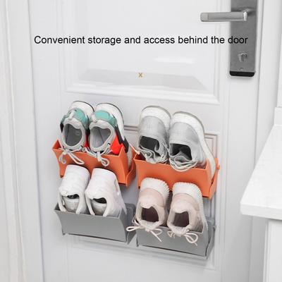 Shoe Rack Folding Seamless PP Wall-Mounted Shoes Shelf Bathroom Accessories